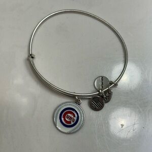 Alex and Ani Silver Bracelet with Chicago Cubs Charm